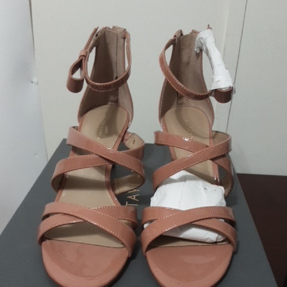 ANN TAYLOR Elegant Pinkish‎ Tan Women's 8.5" Strappy Sandals